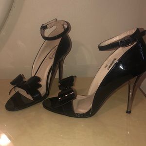 Ankle Strap Patent Leather Heels